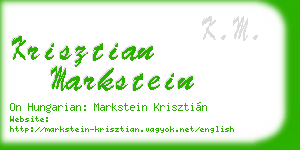 krisztian markstein business card